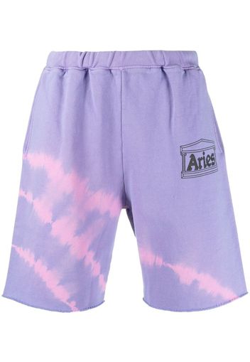 Aries tie-dye logo shorts - Viola