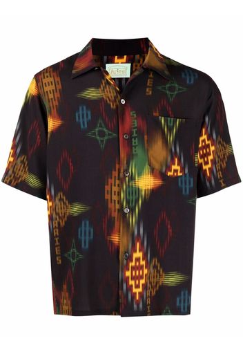 Aries diamond-print short-sleeved shirt - Nero