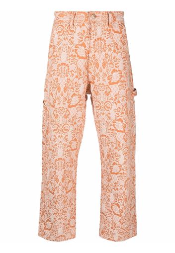 Aries 1991 Carpenter paisley-print trousers - Arancione