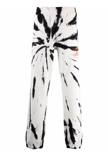 Aries tie dye-print track pants - Bianco