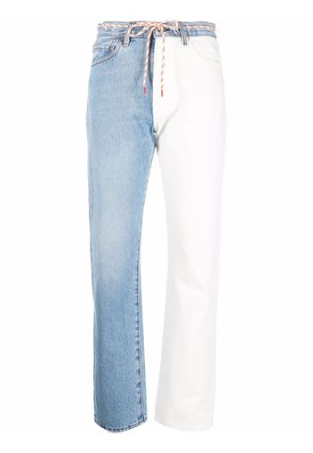 Aries Pascal colour-block straight leg jeans - Blu