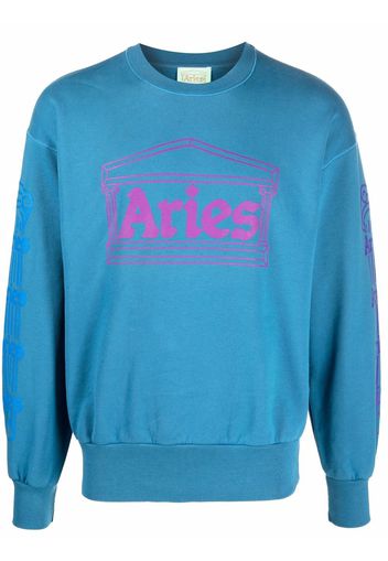 Aries logo sweatshirt - Blu