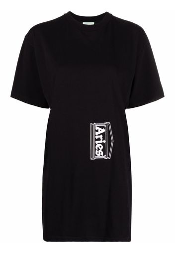 Aries Hole logo-print cotton T-shirt - Nero