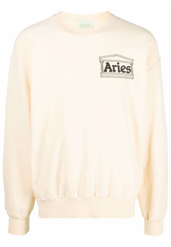 Aries chest-logo crewneck sweatshirt - Giallo