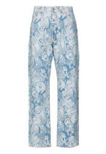 Aries Cartoon Lilly straight-leg jeans - Blu