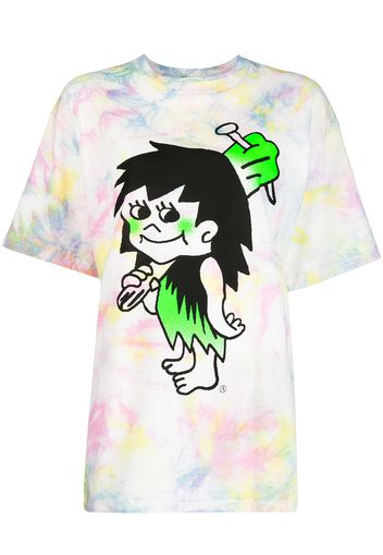 Aries T-shirt con fantasia tie dye Cavewoman - Multicolore
