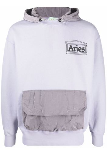 Aries logo patch hoodie - Viola