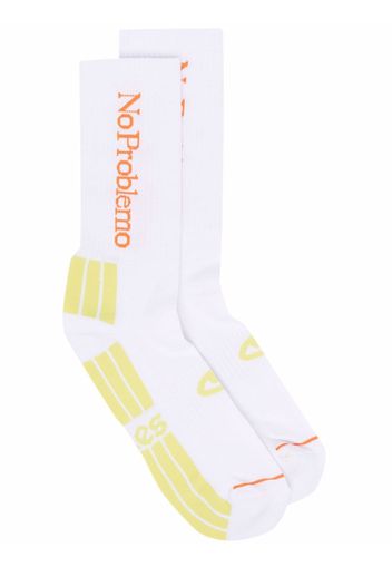 Aries No Problemo cotton socks - Bianco