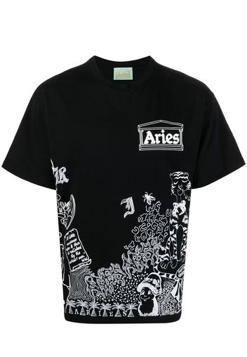 Aries T-shirt con stampa - Nero