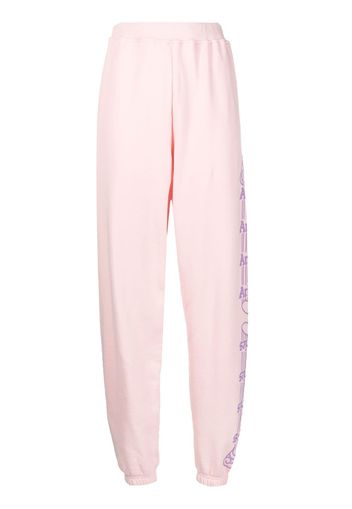 Aries side logo-print track pants - Rosa