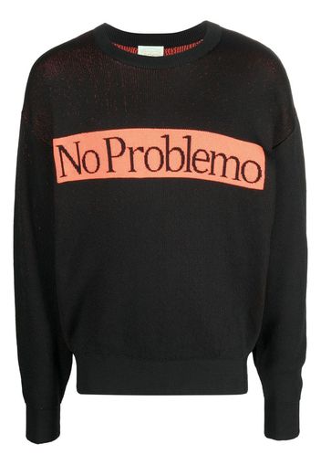 Aries No Problemo intarsia-knit jumper - Nero