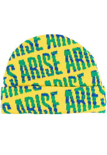 Aries intarsia-knit logo beanie - Giallo