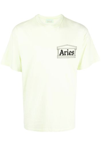 Aries chest logo-print detail T-shirt - Verde