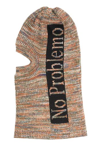 Aries logo-print knitted balaclava - Multicolore