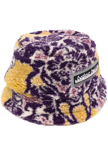 Aries logo-print fleece bucket hat - Viola