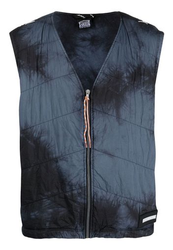 Aries Gilet con fantasia tie-dye - Nero