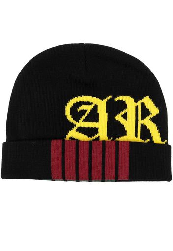 Aries intarsia-knit beanie - Nero