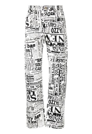 Aries all-over print jeans - Bianco