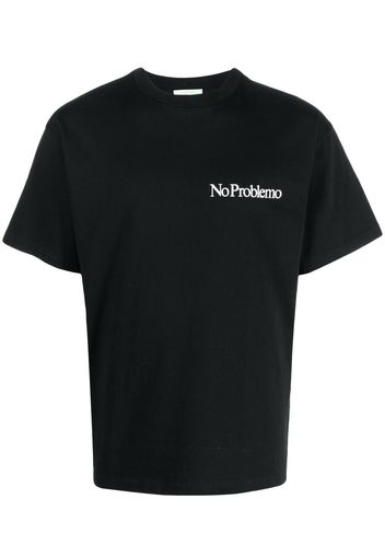Aries No Problemo print cotton T-shirt - Nero