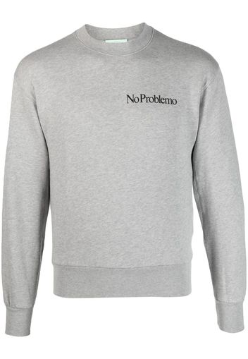 Aries No Problemo print sweatshirt - Grigio