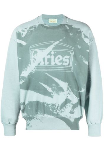 Aries sunbleached cotton sweatshirt - Blu