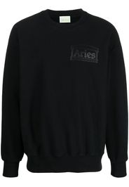 Aries logo crew-neck sweatshirt - Nero