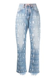 Aries Jeans con effetto vissuto - Blu
