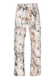 Aries graphic-print jeans - Toni neutri