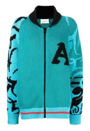 Aries Cardigan con intarsio - Blu