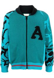 Aries Cardigan con intarsio - Blu