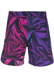 Aries geometric-print track shorts - Viola