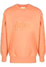 Aries Embroidered-logo Sweatshirt - Arancione