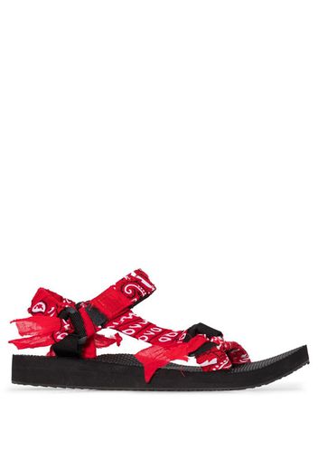 red Trekky bandana sandals