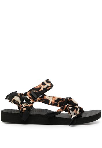 Arizona Love trekky leopard-print bandana sandals - Multicolore