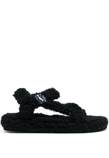 Arizona Love Sandali Trekky in finta pelliccia - Nero