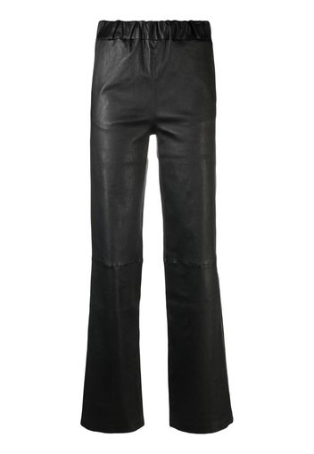 Arma straight-leg leather trousers - Nero