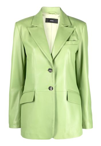 Arma single-breasted leather blazer - Verde