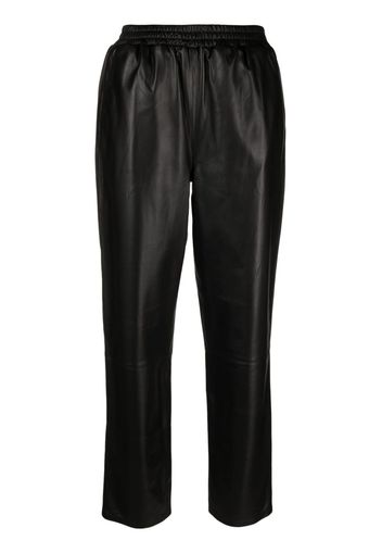 Arma cropped lambskin trousers - Nero