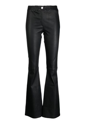 Arma flared leather trousers - Nero