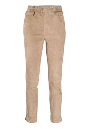 slim-fit pull-on trousers