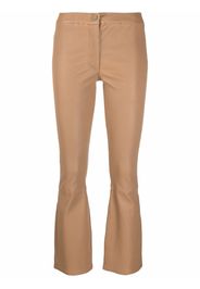 Arma flared leather trousers - Toni neutri