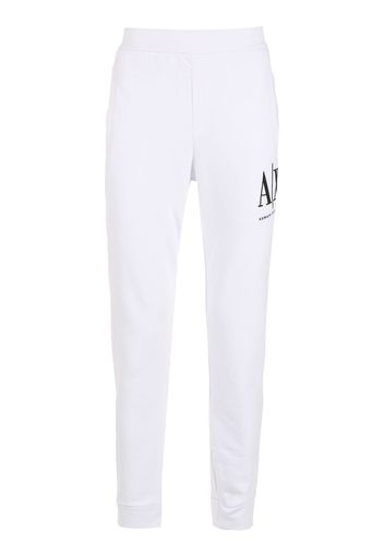 Armani Exchange embroidered-logo track pants - Bianco