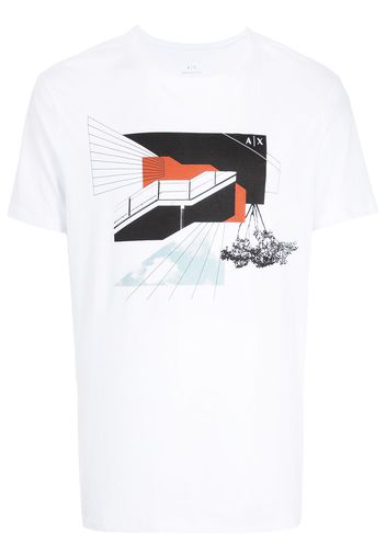 Armani Exchange logo-print T-shirt - Bianco