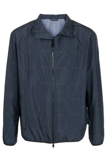 Armani Exchange geometric-print blouson jacket - Blu