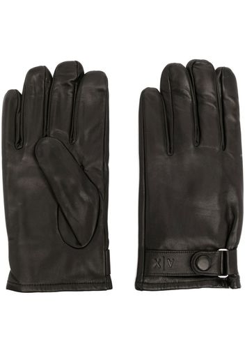 Armani Exchange embossed-logo detail gloves - Nero