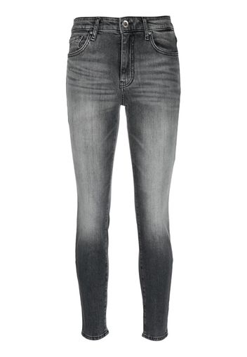 Armani Exchange skinny-cut acid-wash jeans - Grigio