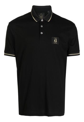 Armani Exchange logo-patch polo shirt - Nero