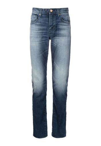 Armani Exchange logo-patch slim-fit jeans - Blu