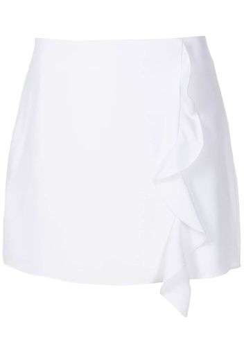 Armani Exchange ruffle-detail mini skirt - Bianco