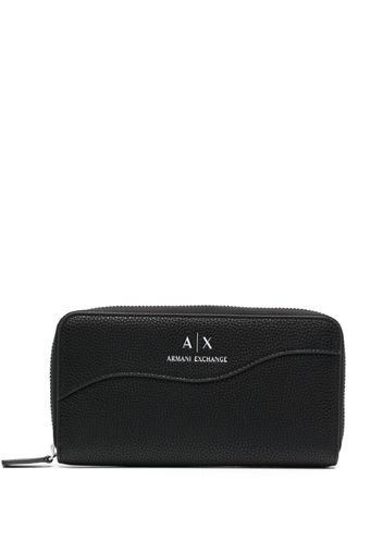 Armani Exchange logo-print zip-fastening wallet - Nero